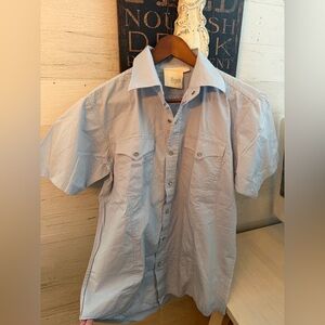 Bench light blue shirt with Snap Buttons & logo tag